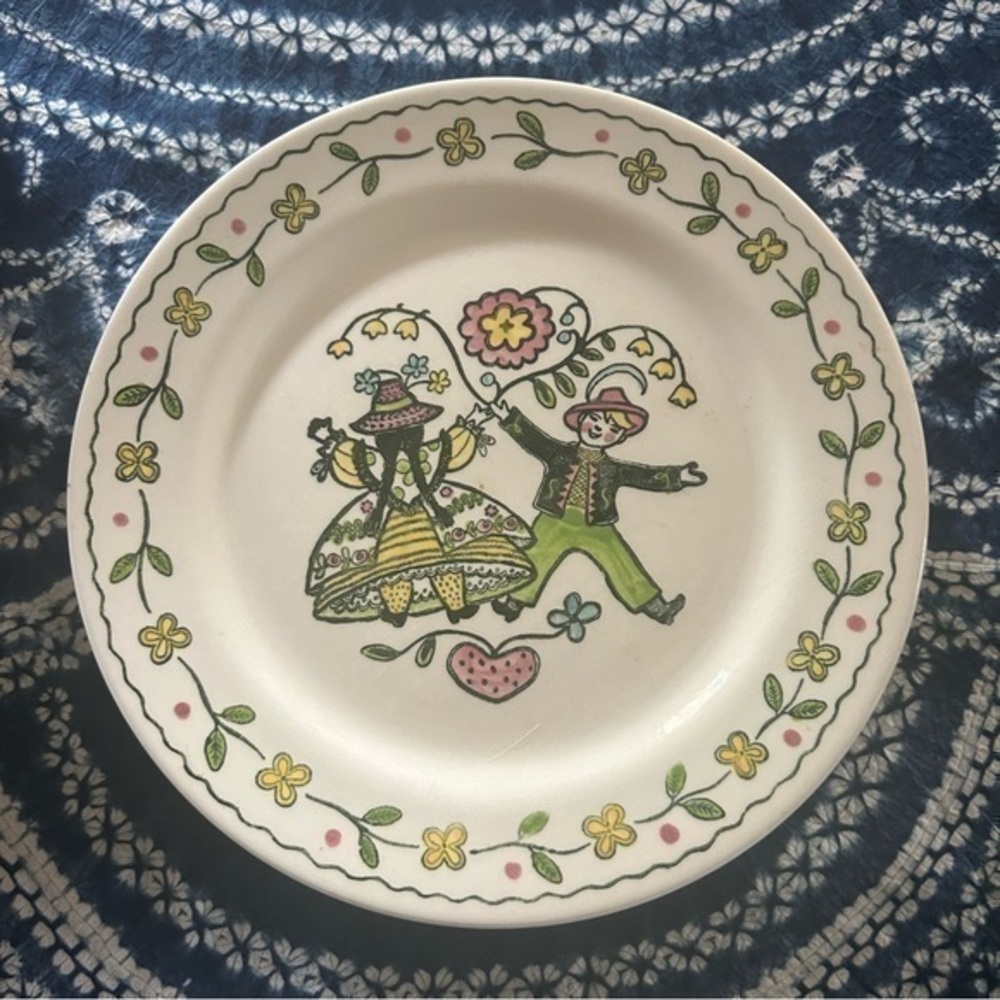 Set of 6 Poppytrail Happy Time 9” Plates 1950’s